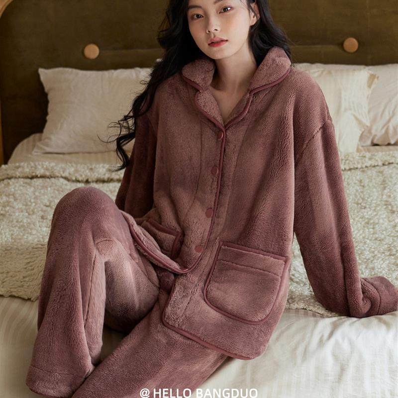 睡衣女冬季珊瑚绒加厚加绒秋冬款法兰绒高级感中年妈妈冬天家居服,女士内衣/男士内衣/家居服,睡衣/家居服套装,淘宝优惠券,粉丝福利购,淘宝优惠卷