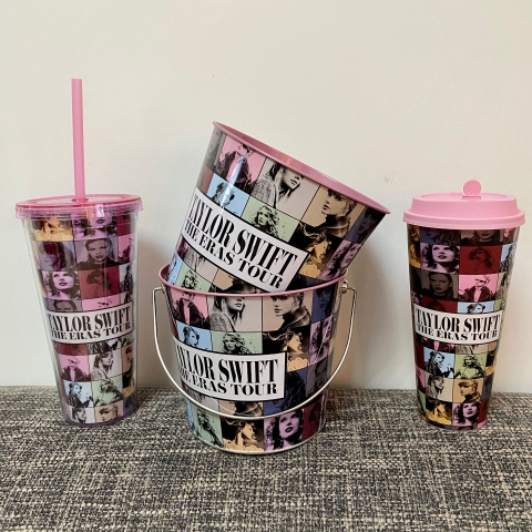 正版万达影城霉霉大电影演唱会周边双层水杯taylor时代巡演吸管杯