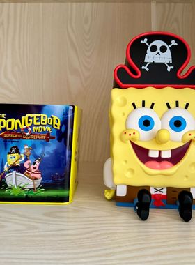 正版海绵宝宝深海大冒险电影造型杯SpongeBob造型水杯爆米花铁桶
