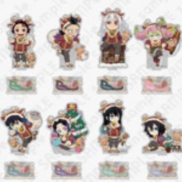 正版官谷鬼灭之刃圣诞节系列亚克力立牌挂件盲抽徽章套组动漫周边