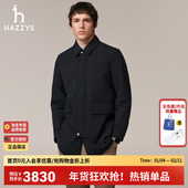 正品 哈吉斯hazzys官方秋冬男士 通勤翻领风衣简约潮流男装 休闲外套