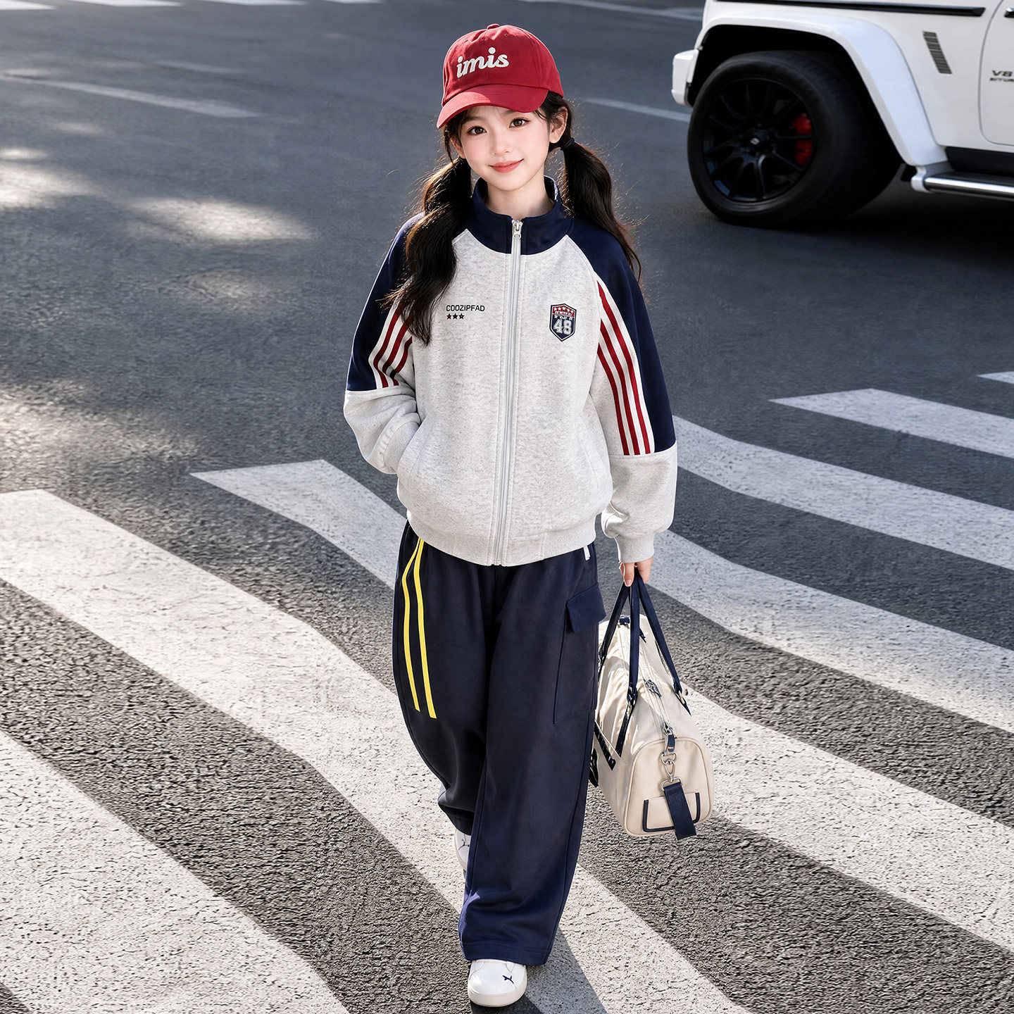 女童秋装运动外套2026新款洋气美式棒球服学生女孩开衫卫衣休闲服