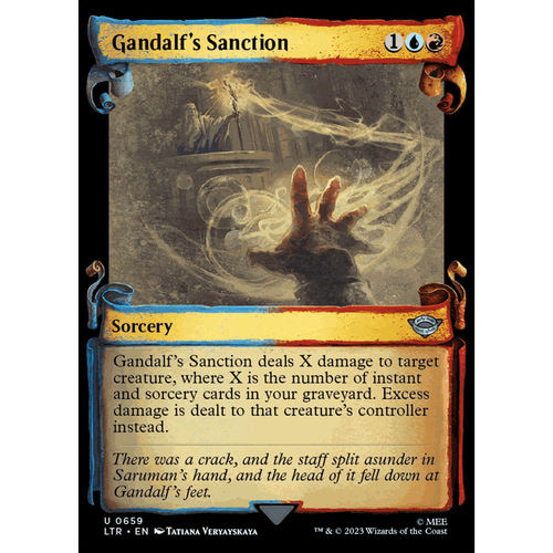 万智牌  LTR 魔戒 甘道夫之罚 Gandalf's Sanction卷轴