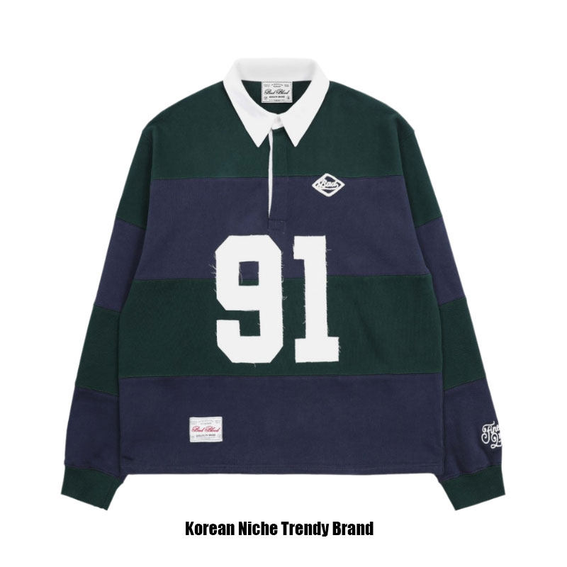 badblood美式复古数字印花长袖T恤休闲宽松修身显瘦polo衫上衣女,女装/女士精品,POLO衫,淘宝优惠券,粉丝福利购,淘宝优惠卷