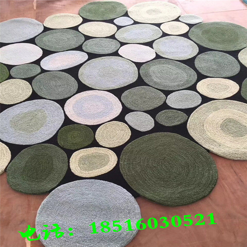 支持尺寸定制加厚防火新西兰羊毛手工地毯定制图案动植物风景LOGO