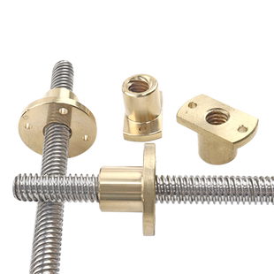 不锈钢梯形丝杆 铜法兰螺母 丝杆直径10 T10 导程2 4 8 10 12 14