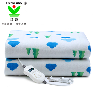 红豆电热毯子双人双控安全无辐射三人家用单人学生宿舍女加厚电褥
