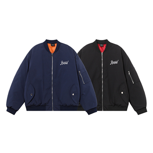 ZHIOS复古美式刺绣cleanfit上衣am1飞行夹克棉服外套秋冬上衣男女