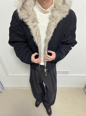 ZHIOS「冬季必入座山雕」短款棉服cleanfit保暖加厚毛领外套男女