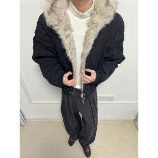 ZHIOS「冬季 棉服cleanfit保暖加厚毛领外套男女 必入座山雕」短款