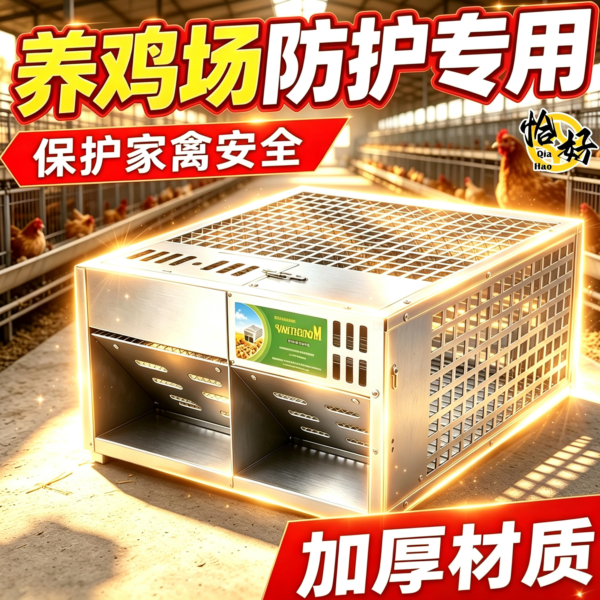 黄大鼠专用全自动防养鸡场窝黄鼠驱赶神器防大老鼠鼬狼笼陷阱工具