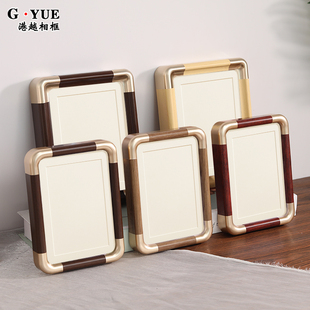 仿铜角卡纸相框摆台高级感定制6 7 8 10 12寸照片拼图画空框挂墙