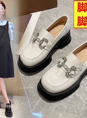 法国【BILY】大码女鞋41-43乐福鞋2026新款小皮鞋加宽加肥