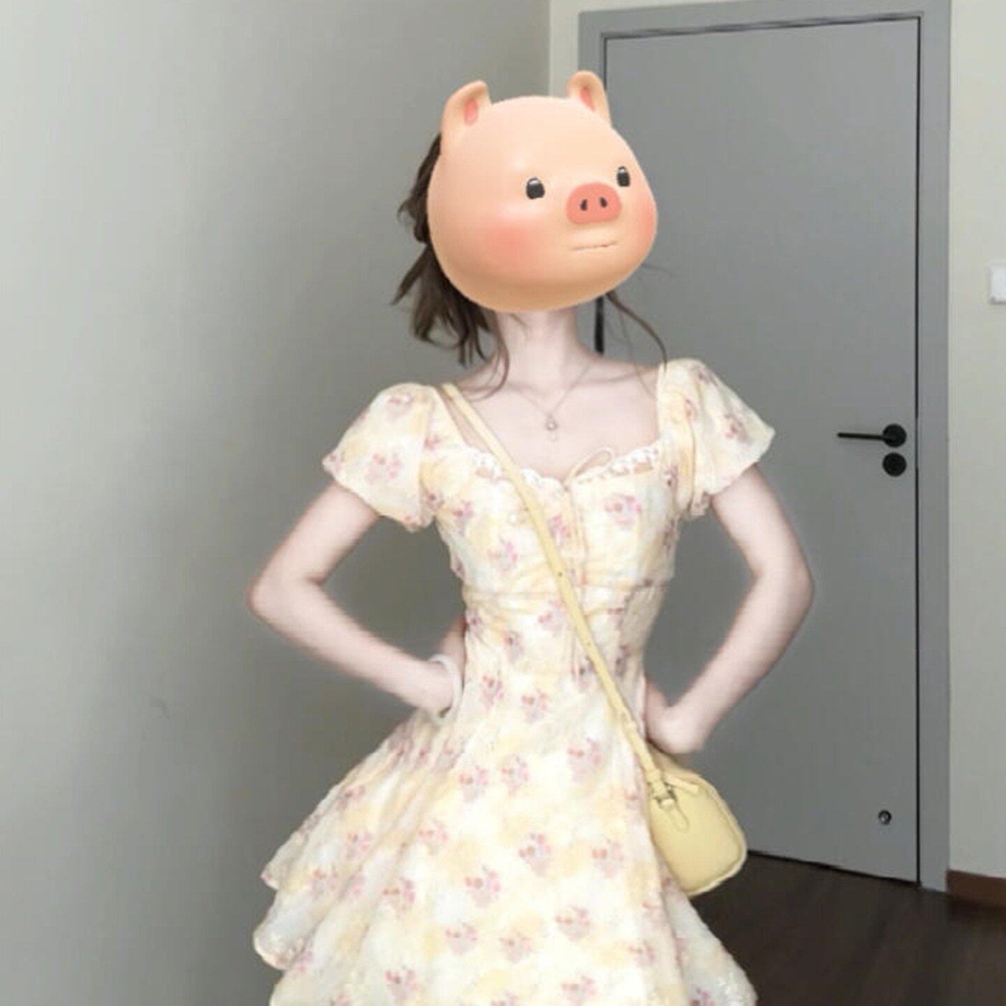 法式黄色碎花连衣裙女夏季2026新款爆款小个子巨好看绝美收腰短裙
