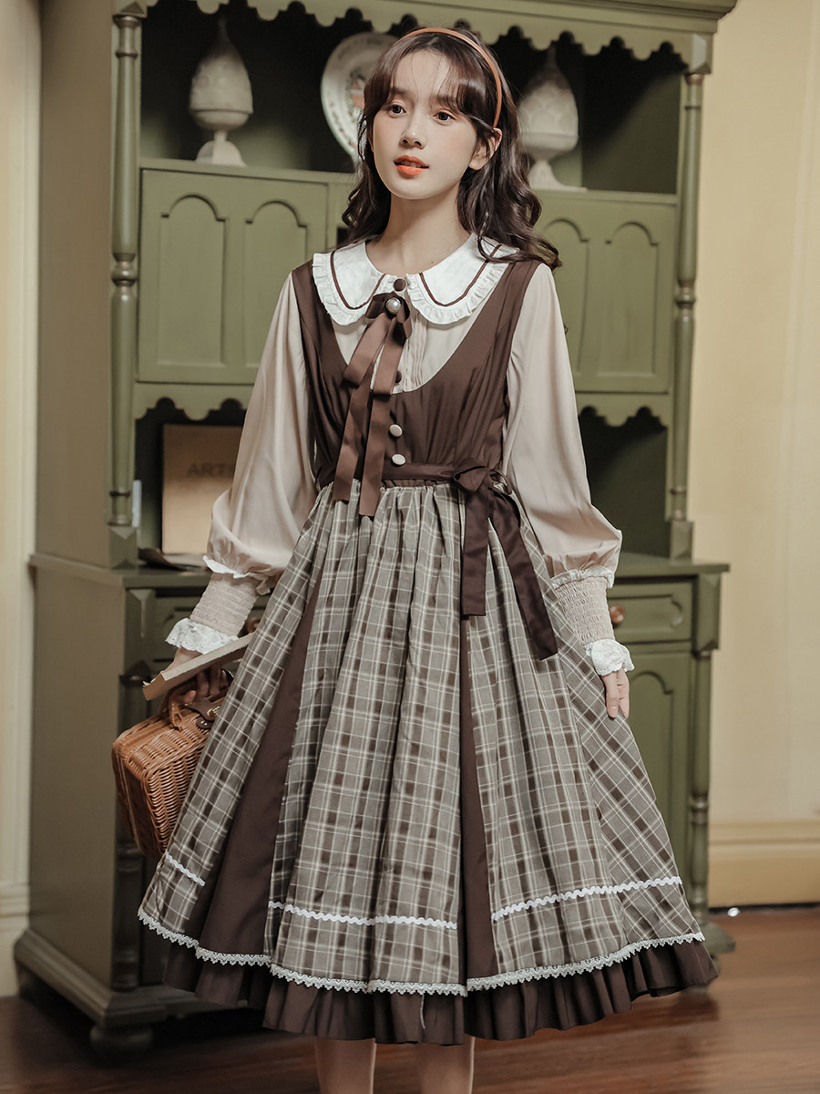 成人礼女孩礼服高中生学院风连衣裙迪士尼穿搭在逃公主裙子洛丽塔