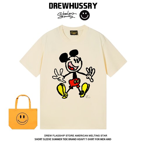 drew卡通动漫米奇印花短袖男女