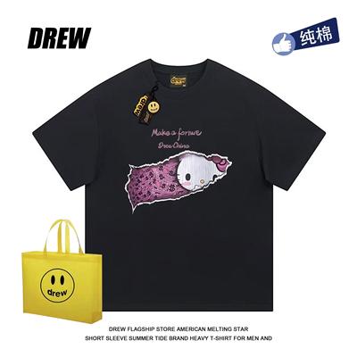 drew短袖美式街头复古男女短袖