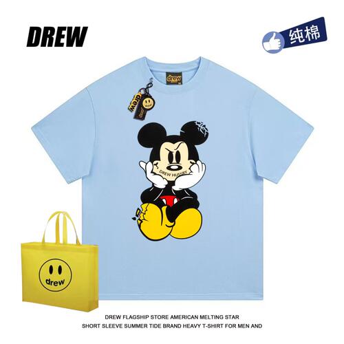 drew短袖美式男女米奇重磅纯棉