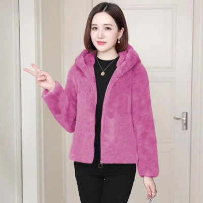 加绒加厚小个子保暖开衫卫衣女潮
