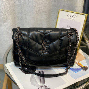 菱格软皮双链条洋气大包小牛皮翻盖信封潮女包单肩腋下斜挎秋新款