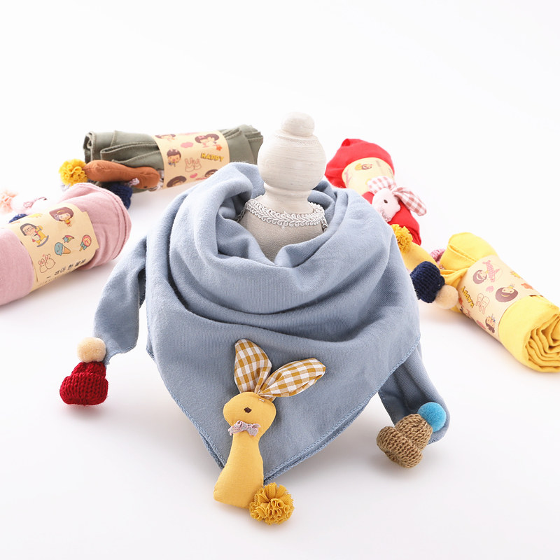 삼각형 스카프 가을 겨울 따뜻한  스카프 순수 코튼 귀여운 부드러운 다목적 방풍 목 스카프 남성과 여성을위한