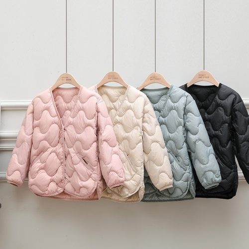 儿童轻薄洋气羽绒服内胆V领外套