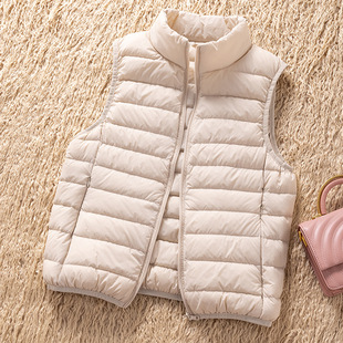 背心内胆冬 坎肩外套马夹90白鸭绒羽绒马甲女短款 优品妈妈装 轻薄款