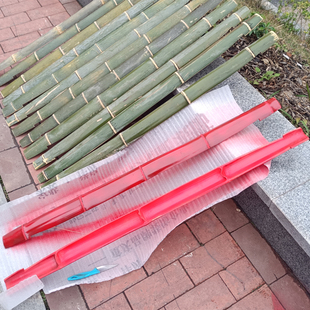 扁担乔迁新居结婚嫁进宅入伙仪式红色楠竹回娘家挑花篮火烤红扁担