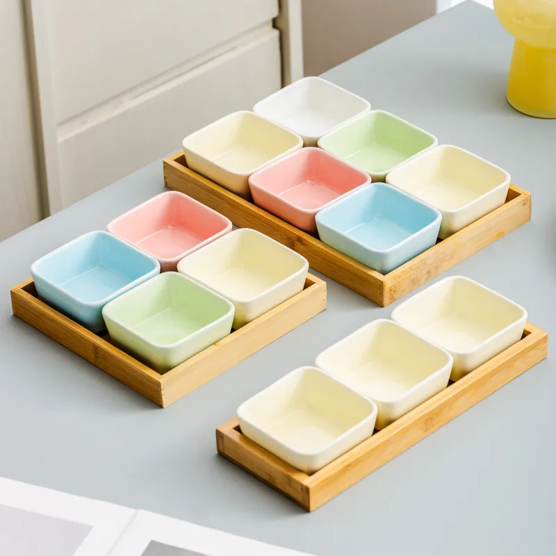 陶瓷分格盘分格碟子干果盘客厅瓜子坚果糖果盒零食收纳盒日式KTV