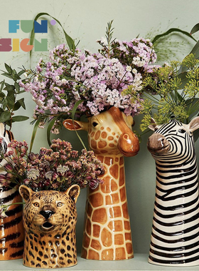 更新现货 进口Quail 陶瓷动物花瓶 客厅床头家居民宿桌面装饰INS