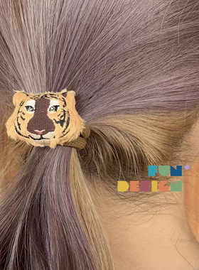 FunDesign| 泰国原创代购 刺绣呆萌毛绒可爱动物 水豚扎头绳发圈