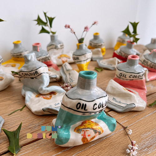 独一味二的泰国手工陶瓷小花瓶