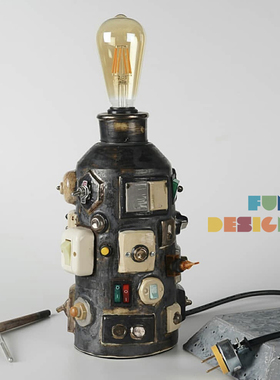 泰国代购 艺术家手工制作 复古陶瓷台灯 好多开关头 卧室创意灯