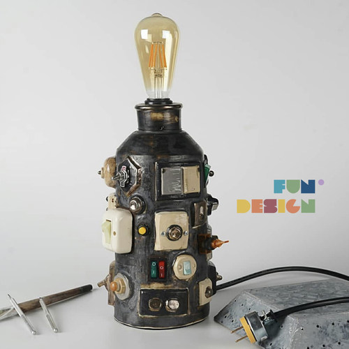 泰国手工制作复古卧室陶瓷台灯