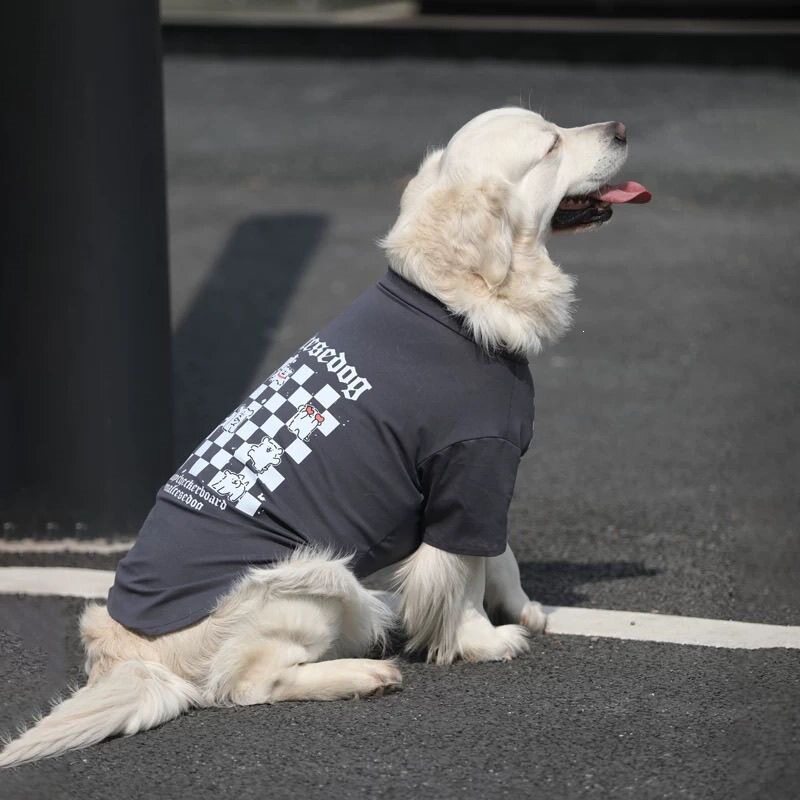 狗狗衣服夏季大型犬薄款宠物T恤金毛拉布拉多可爱衣服防掉毛