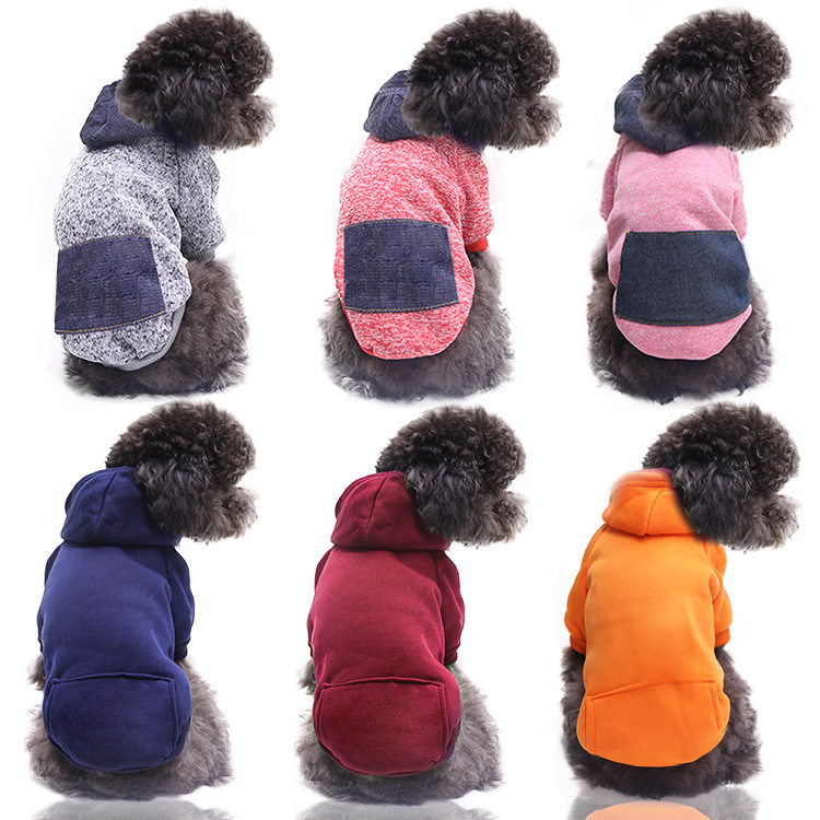 秋冬猫两脚卫衣口袋狗衣服运动风狗狗猫咪宠物衣服用品服饰