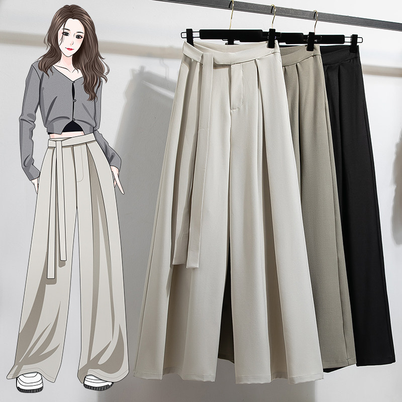 实拍西装裤春秋大码女裤子胖mm梨形身材不显胯垂感休闲阔腿裤拖地,女装/女士精品,大码裤装,淘宝优惠券,粉丝福利购,淘宝优惠卷