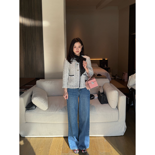 加绒版 DUO智仙生 冬季 复古阔腿牛仔裤 摩登野心丹宁