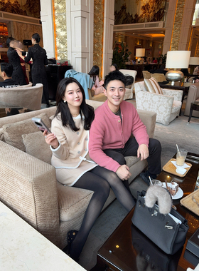 DUO智仙生 黑标 古早滑雪女孩小香风毛呢外套和半裙套装