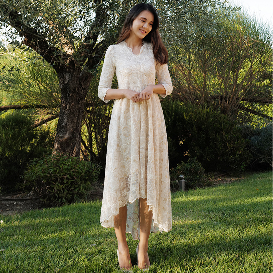 艾薇韩国复古风草坪婚礼敬酒服