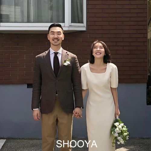 韩国复古风文艺领证白色轻婚纱