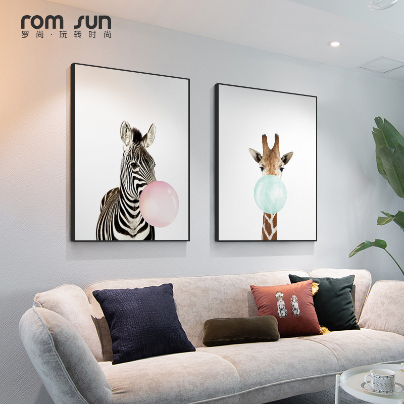 现代简约客厅装饰画沙发背景墙动物萌宠极简餐厅壁画北欧卧室挂画在类目 家居饰品, 装饰画, 现代装饰画中 - 来自Buy2taobao.com提供专业的淘宝代购服务