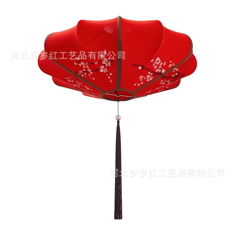 国风灯笼装饰飞碟景区仿古宫灯新中式方形24节气彩灯创意冬瓜户外