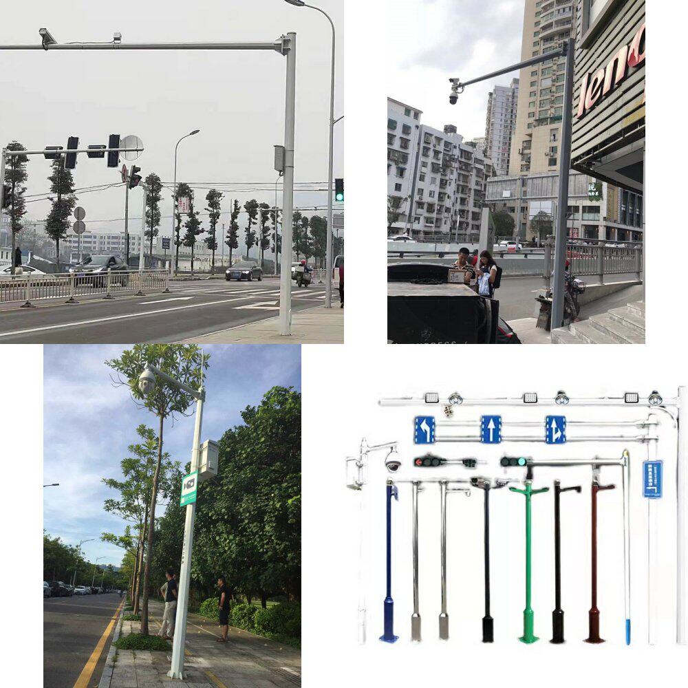 监控立杆鸿旭八角杆5米6米7米8米10米12米15米道路交通红绿灯杆