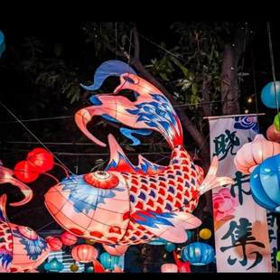 发光鱼灯广场国风表演定制花灯街道现货鱼灯2026非遗马年金鱼灯