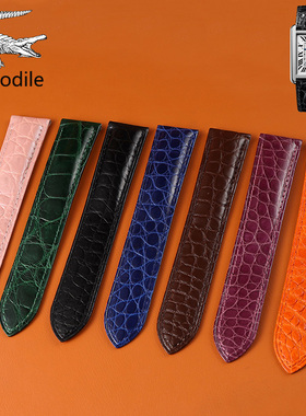 表带鳄鱼皮真皮适合卡地雅坦克 Tank must 伦敦表链耐用搭配卡扣