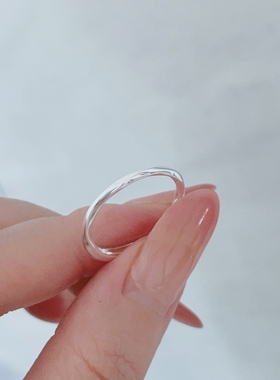 镀18k金爱心绳结细戒指简约冷淡风小众设计高级感韩系素圈食指环