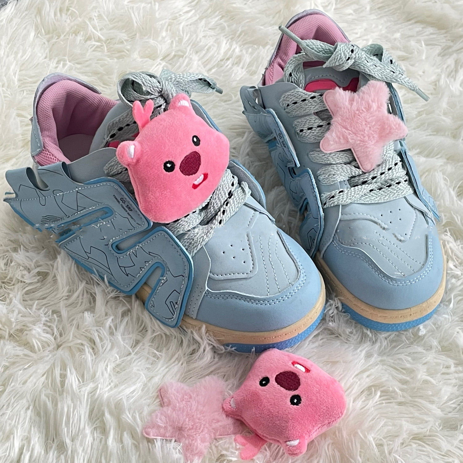 毛绒玩偶diy鞋扣鞋花饰品