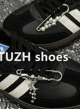 珍珠蝴蝶结diy别针鞋扣创意德训鞋空军一号鞋面改造鞋花装饰配饰