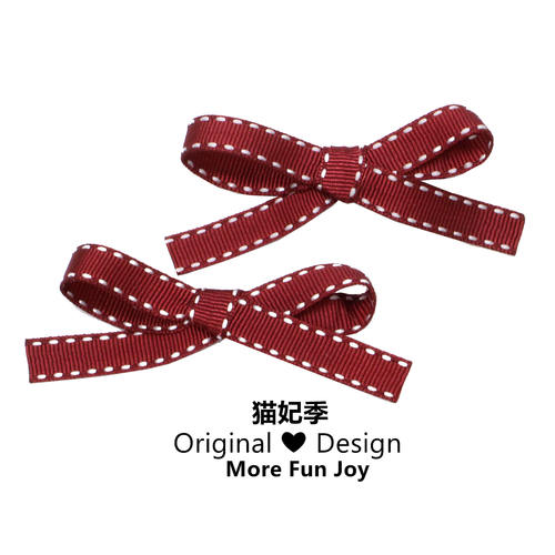 复古蝴蝶结发夹侧边刘海新年